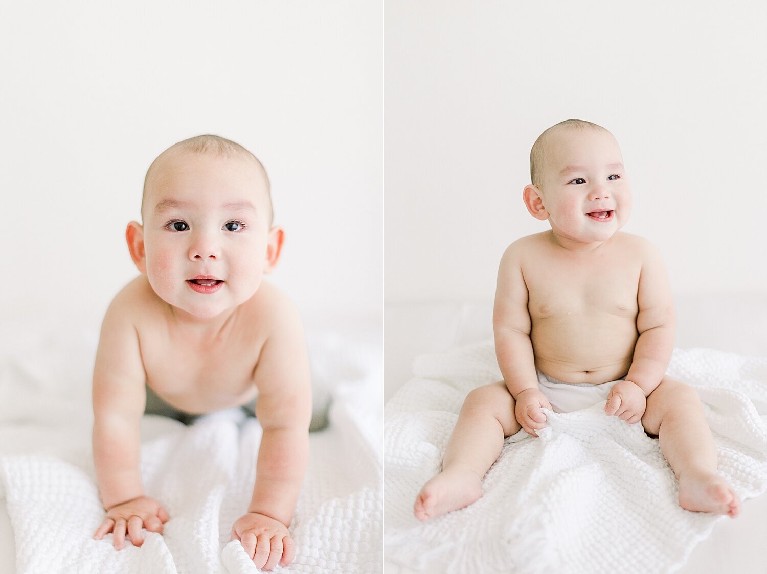 One year old birthday photoshoot in studio with Newport Beach studio photographer, Ambre Williams Photography.