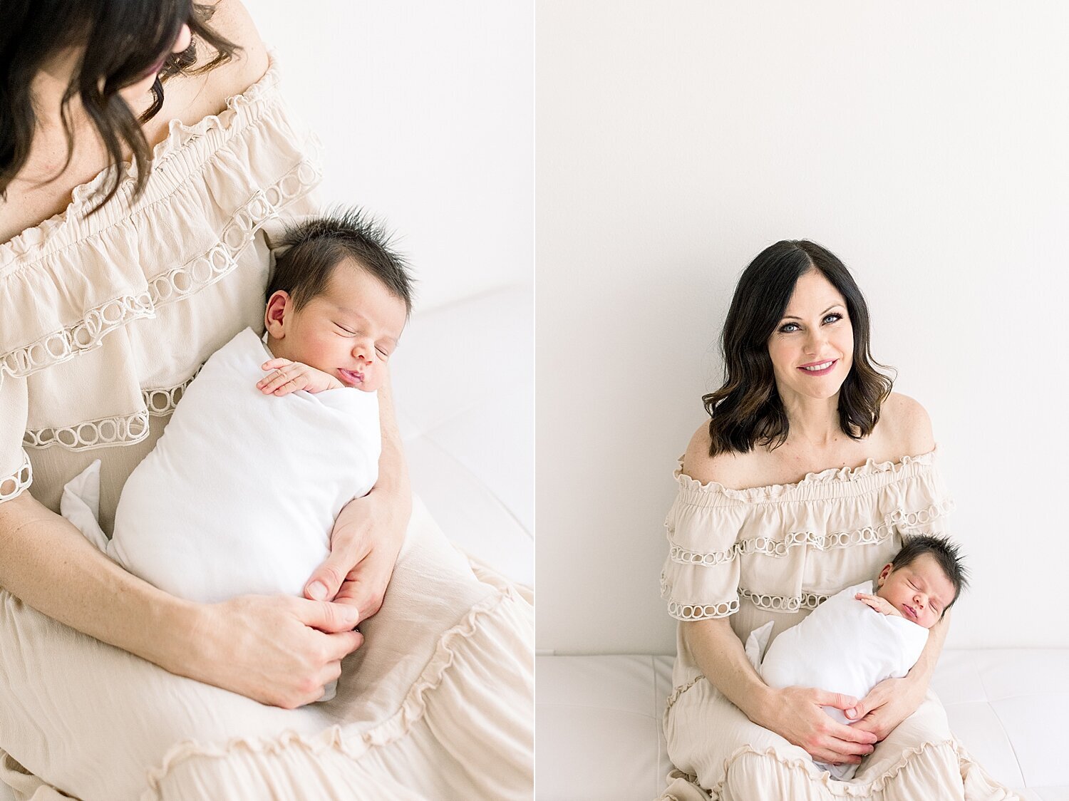 Mom and baby during newborn session. Photo by Ambre Williams Photography.
