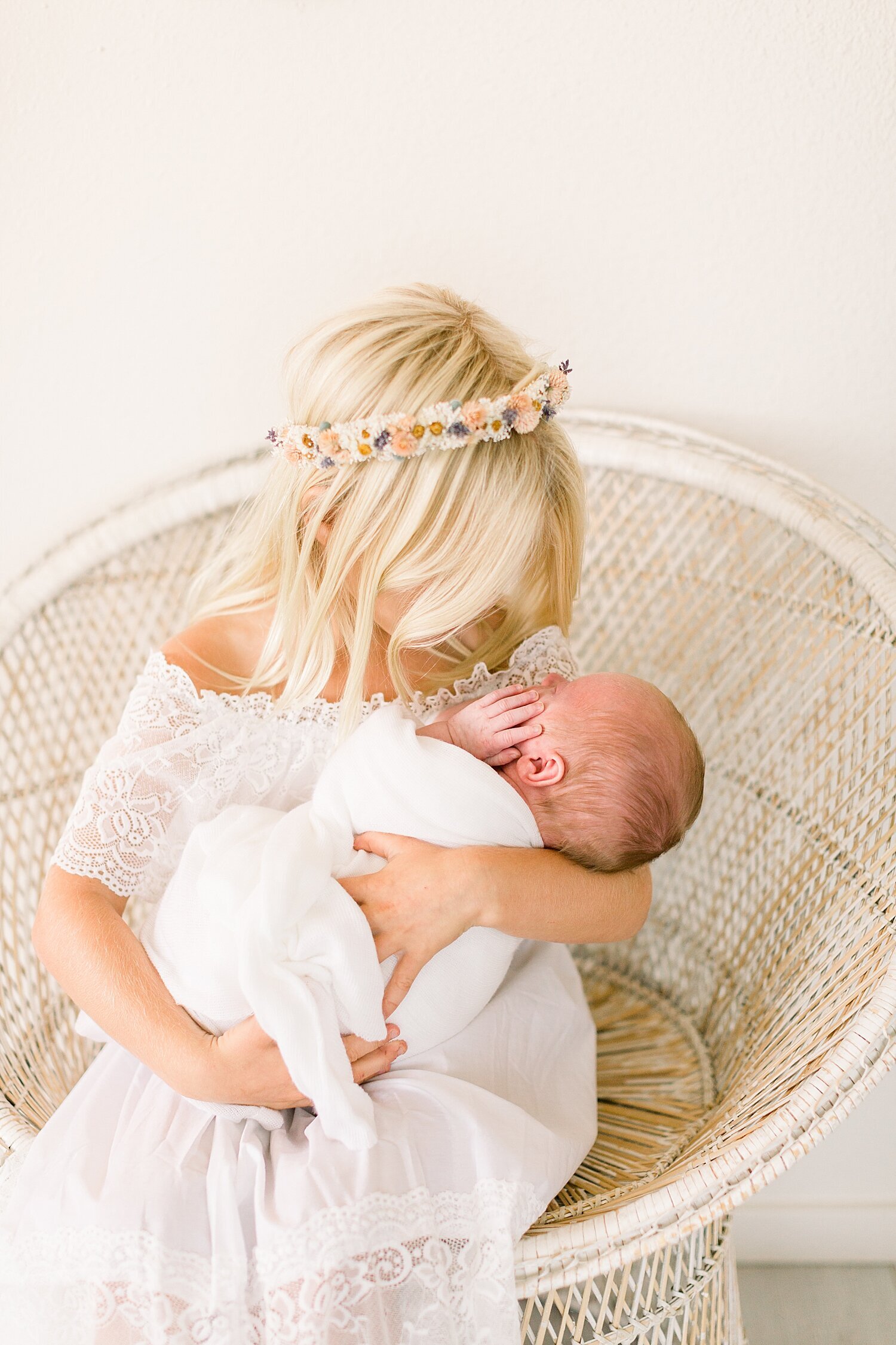 Big sister holding her baby brother | Ambre Williams Photography