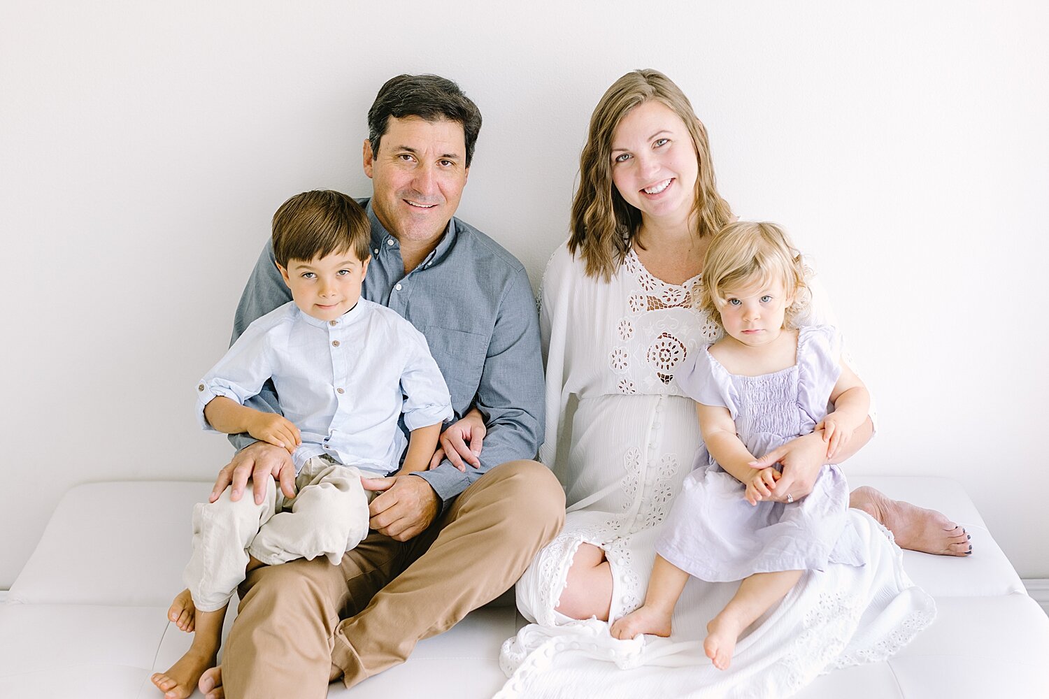 Family portraits in Newport Beach photography studio with Ambre Williams Photography.