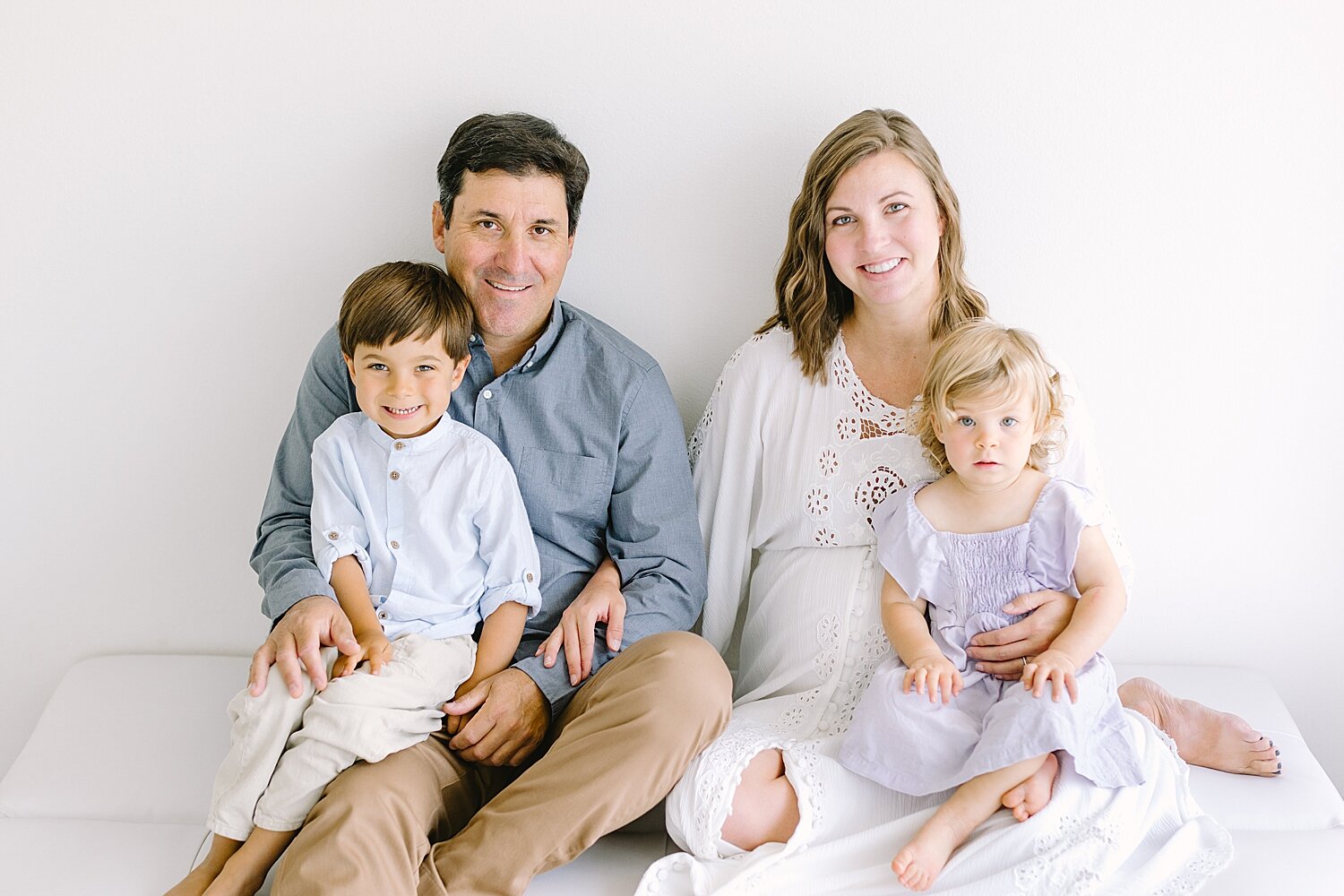 Family portraits in Newport Beach photography studio with Ambre Williams Photography.