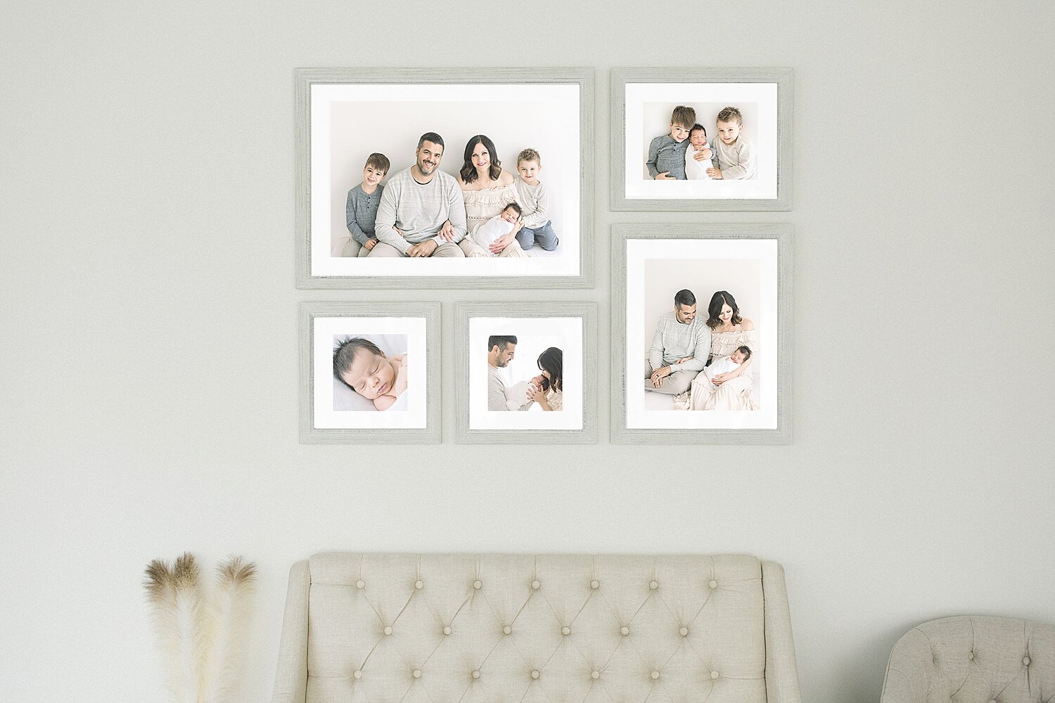 Custom frame install from a family photoshoot with Ambre Williams Photography in Newport Beach, CA. 