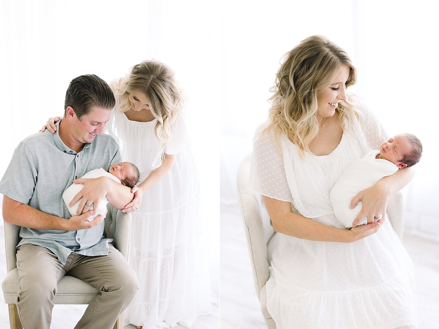 Parents hold their newborn son | Ambre Williams Photography