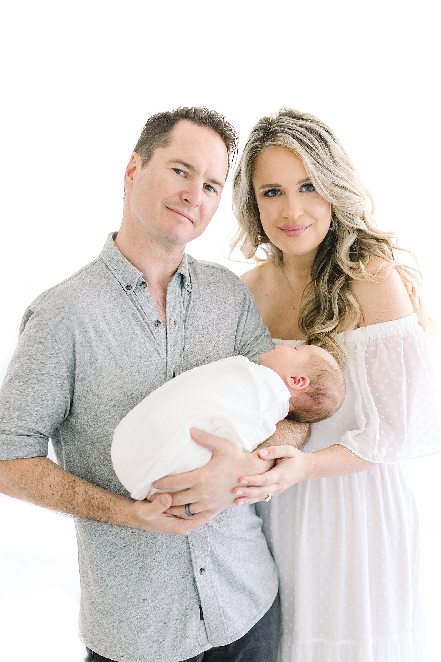 Family portrait in studio in Newport Beach. Photos by Ambre Williams Photography.