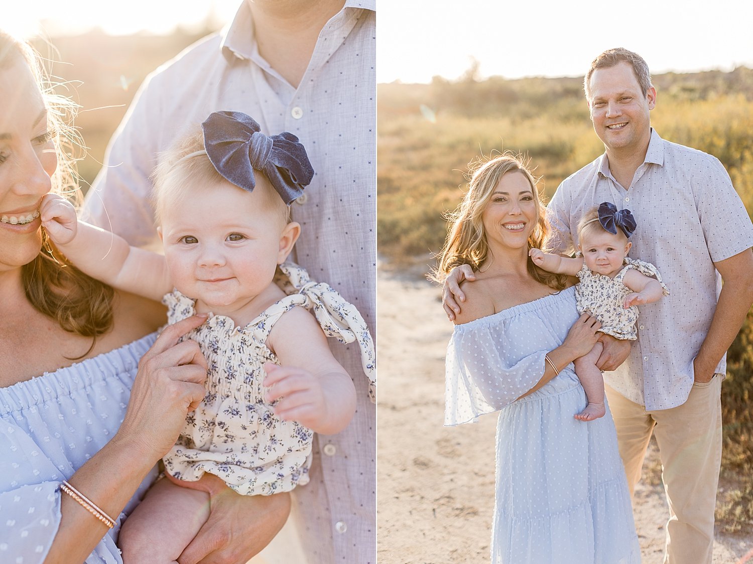 Outdoor family session at golden hour with Ambre Williams Photogrpahy.