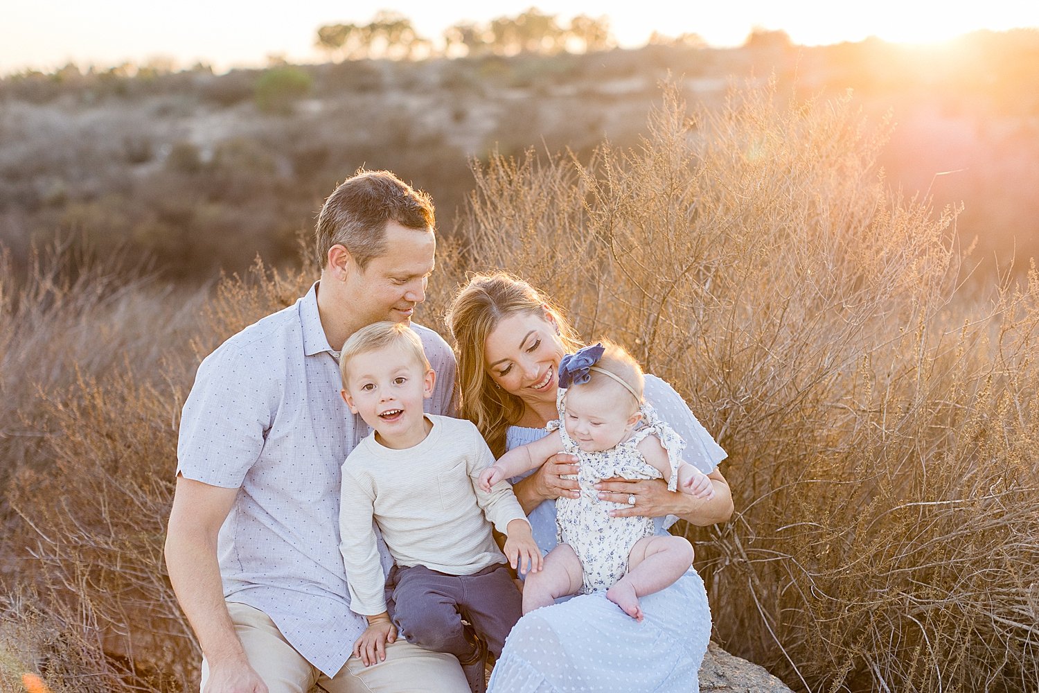 Family portrait at sunset | Ambre Williams Photography