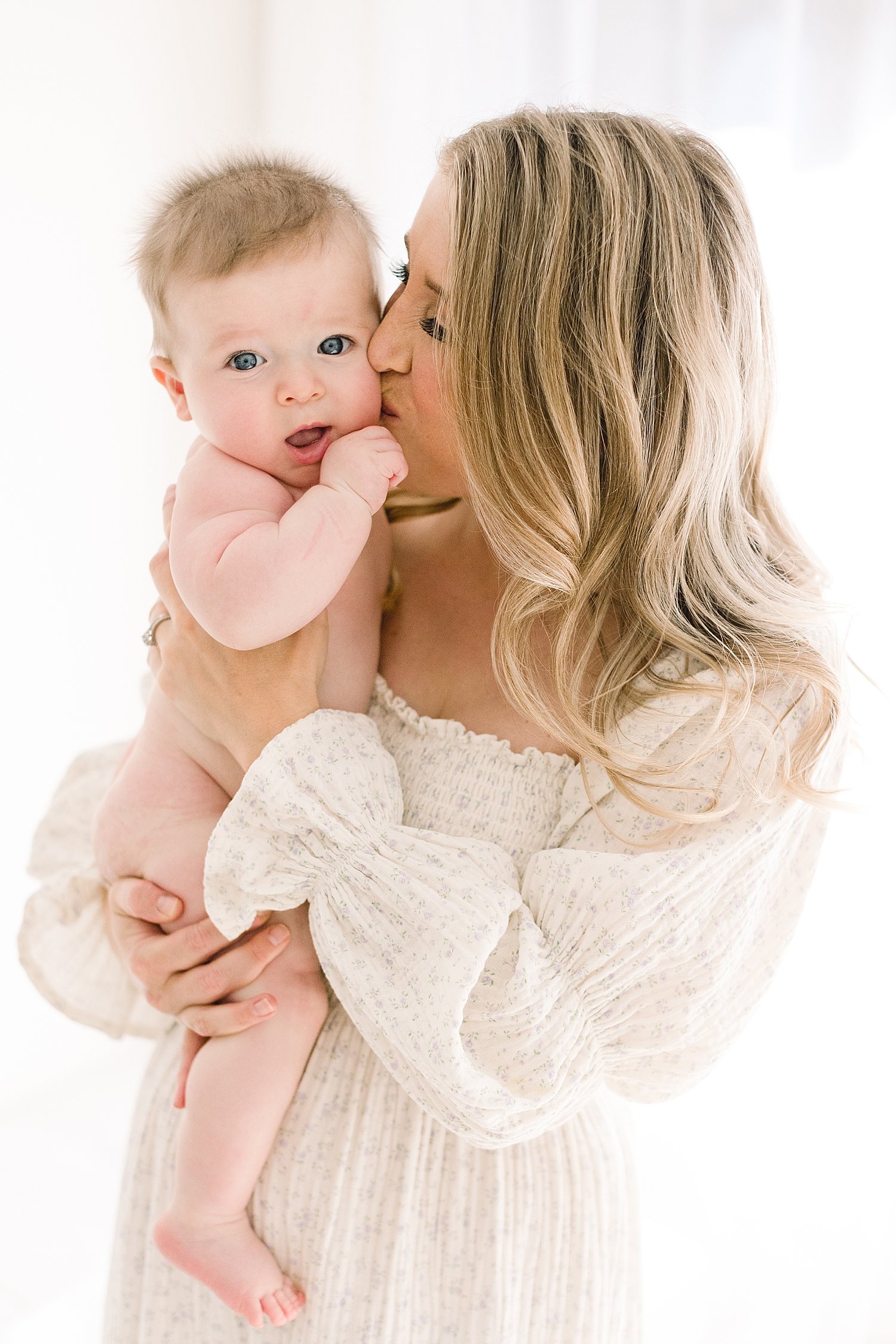 Mom and her baby boy at six months old | Ambre Williams Photography