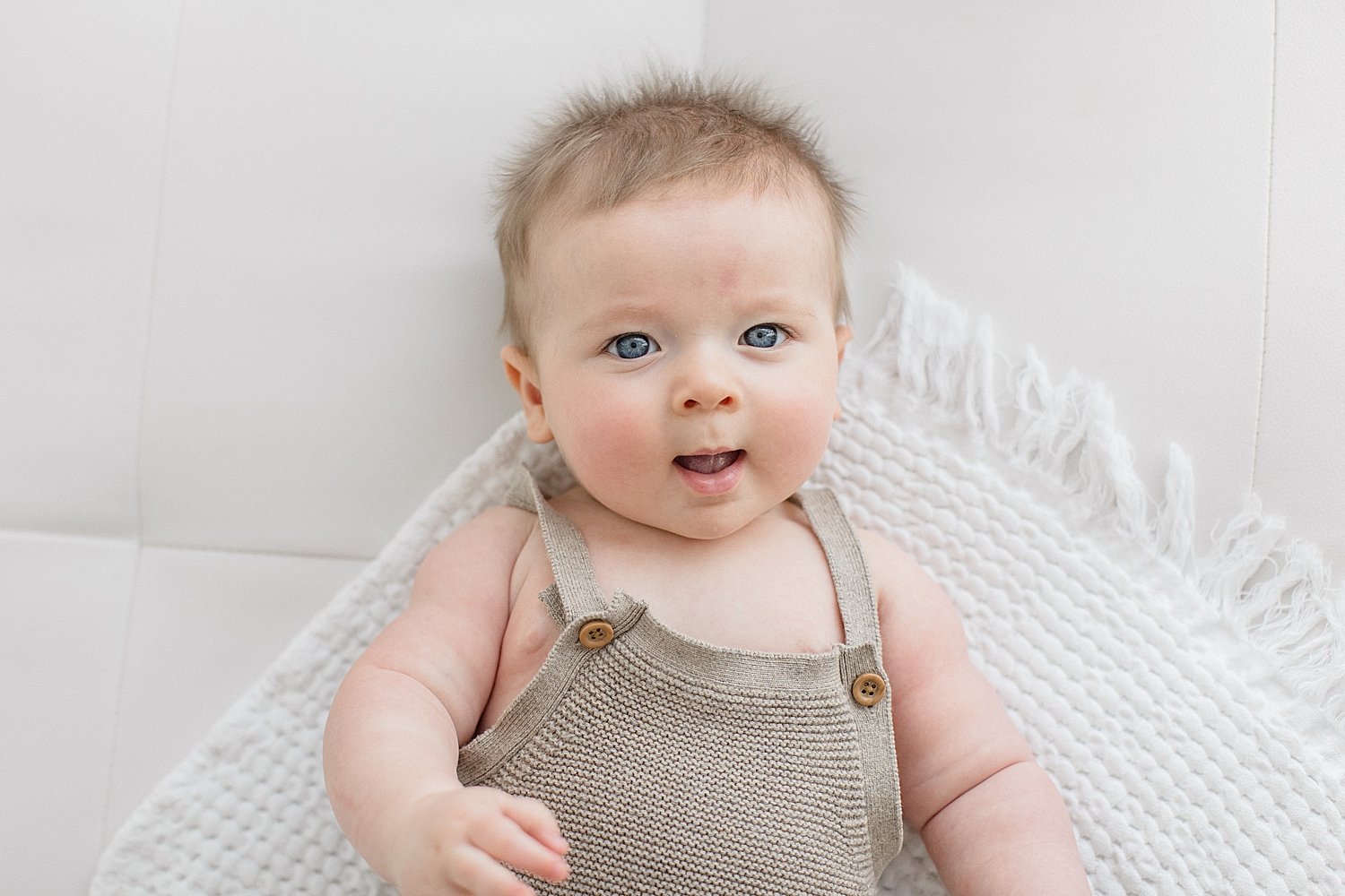 Studio milestone session for six month old little boy | Ambre Williams Photography