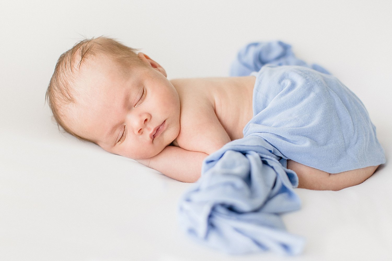 Studio newborn session for baby boy | Ambre Williams Photography