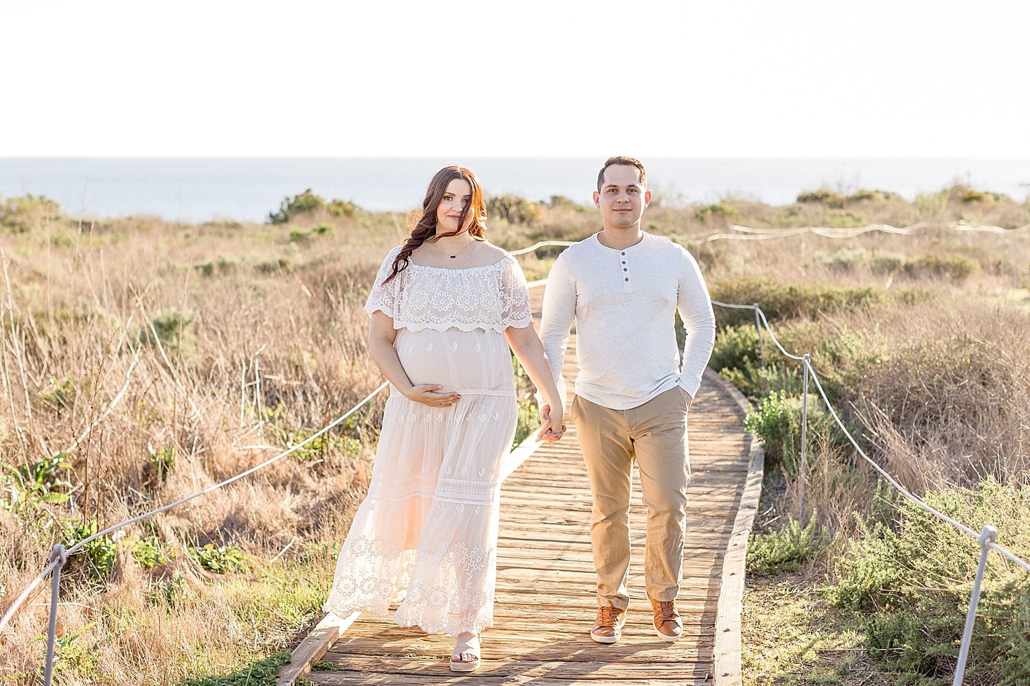 Crystal Cove beach maternity session at sunset | Ambre Williams Photography