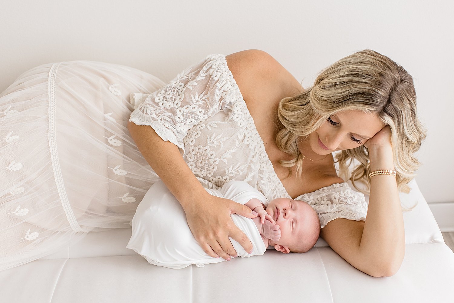 Mom and newborn son | Ambre Williams Photography