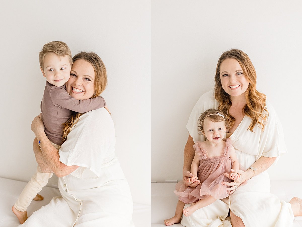 Portrait Session with Ambre Williams with solo portraits of Mom and her two kids, Little Sister and Big Brother | Newport Beach Studio Session