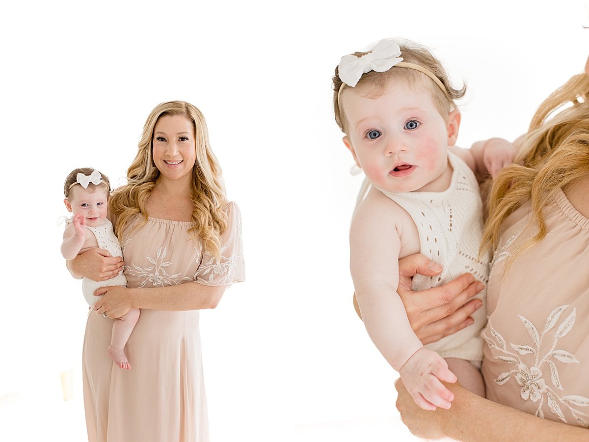 Beautiful Mom holding daughter | Portrait session with Ambre Williams Photography in Newport Beach