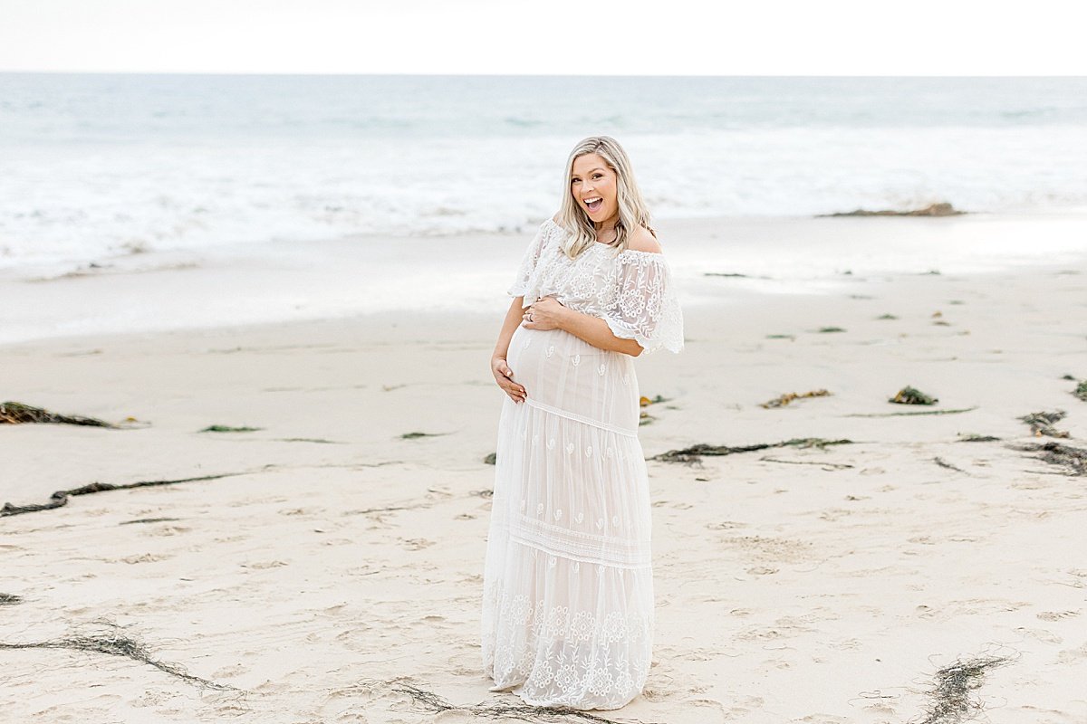 Happy Mom-to-be during Portrait session with California Photographer Ambre Williams