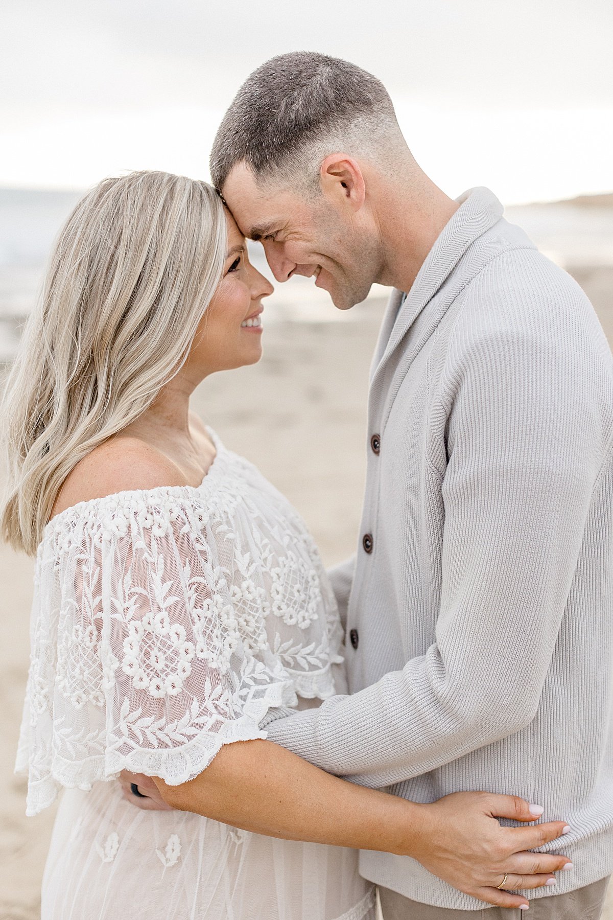 candid portrait during maternity outdoor session with Ambre Williams Photography in Newport Beach