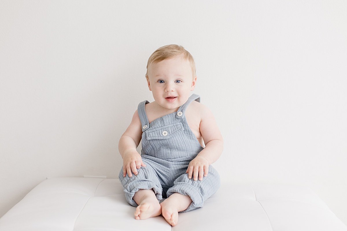 1 year old boy studio session with Ambre Williams Photography in Newport Beach California