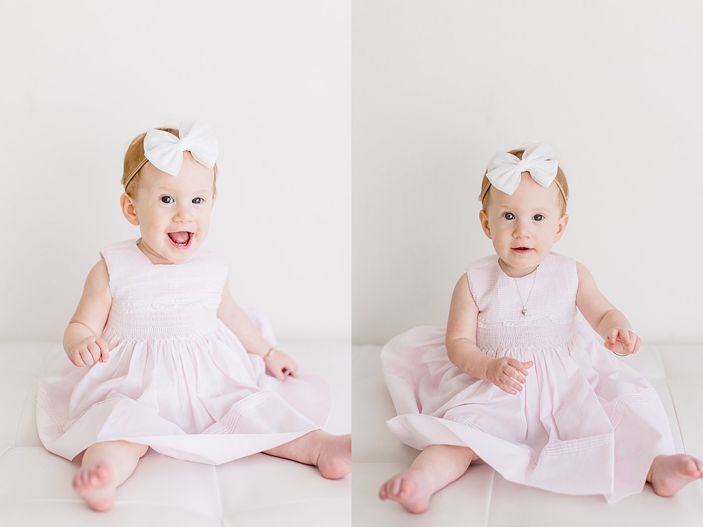 One year old in studio milestone portraits | Ambre Williams Photography