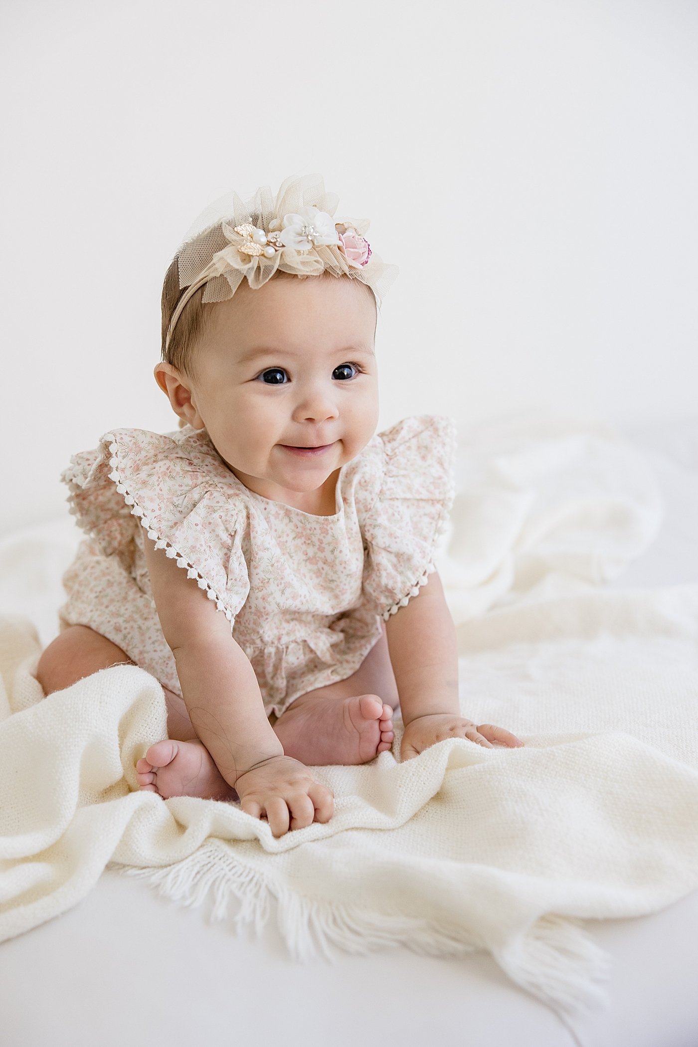 Baby Girl 6 month studio session in Newport Beach | Ambre Williams Photography