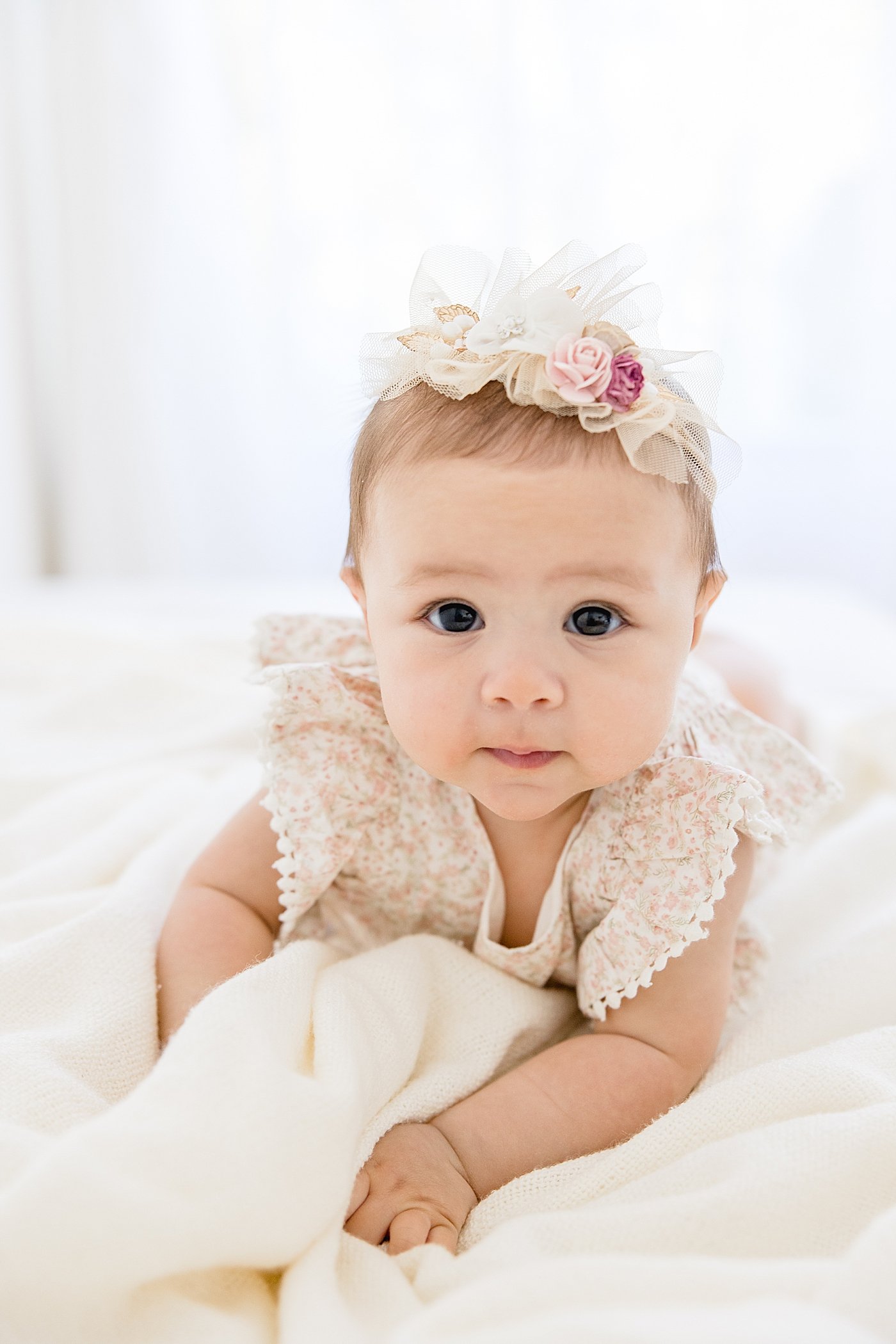 Baby girl milestone session in Newport Beach | Ambre Williams Photography