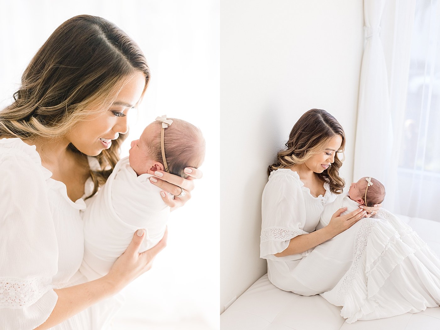 Mom and newborn baby girl | Ambre Williams Photography