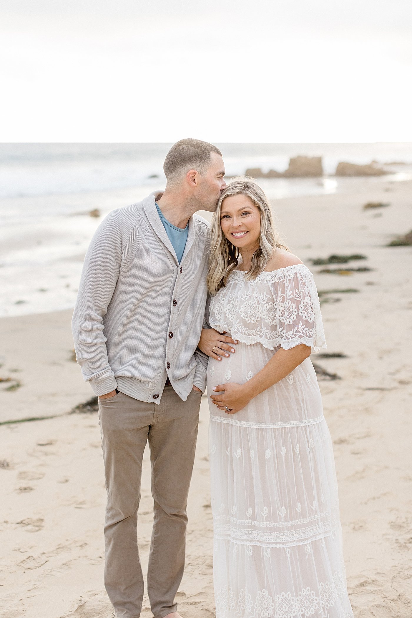 Beach maternity session at Crystal Cove | Ambre Williams Photography