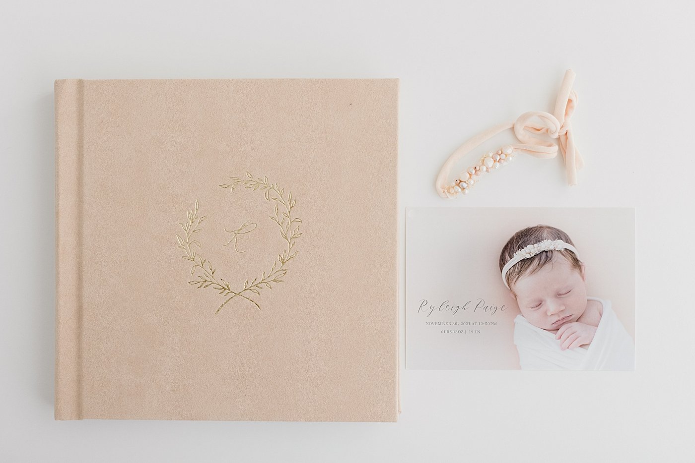 Newborn Baby Album Personalized with Ambre Williams Photograpy