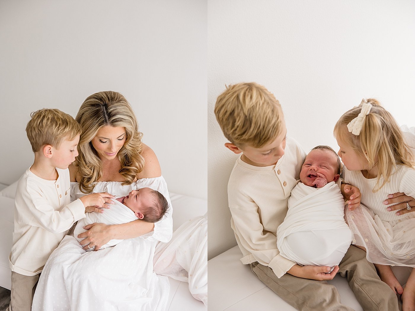 Newport Beach Newborn Session with Family | Ambre Williams Photography