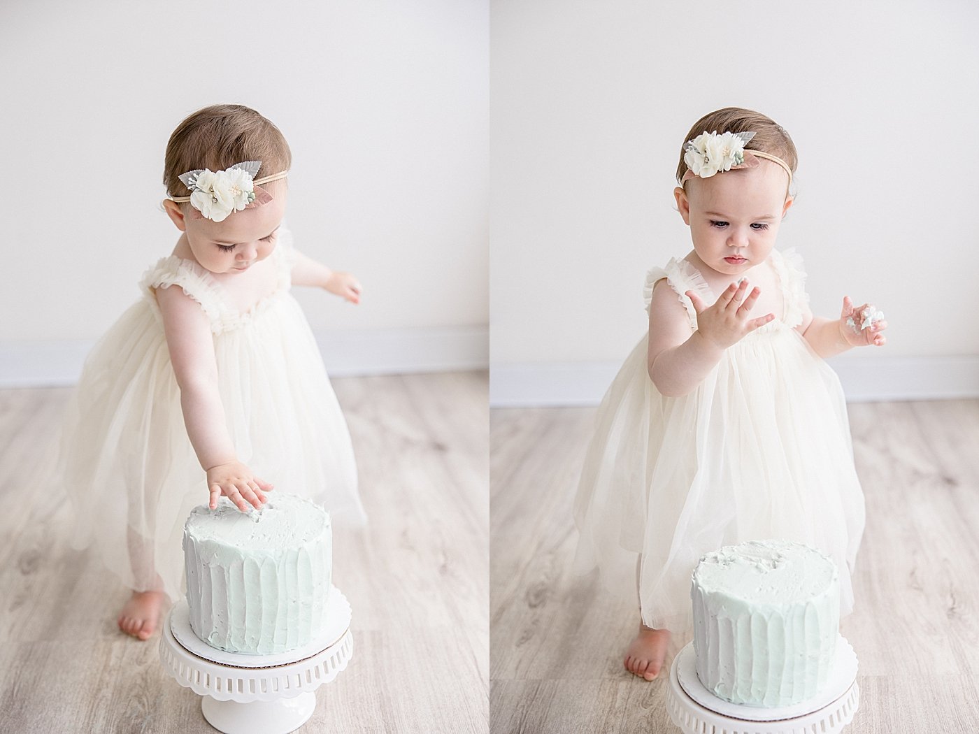 Baby Girl 1st Year Cake Smash in Newport Beach | Ambre Williams Photography