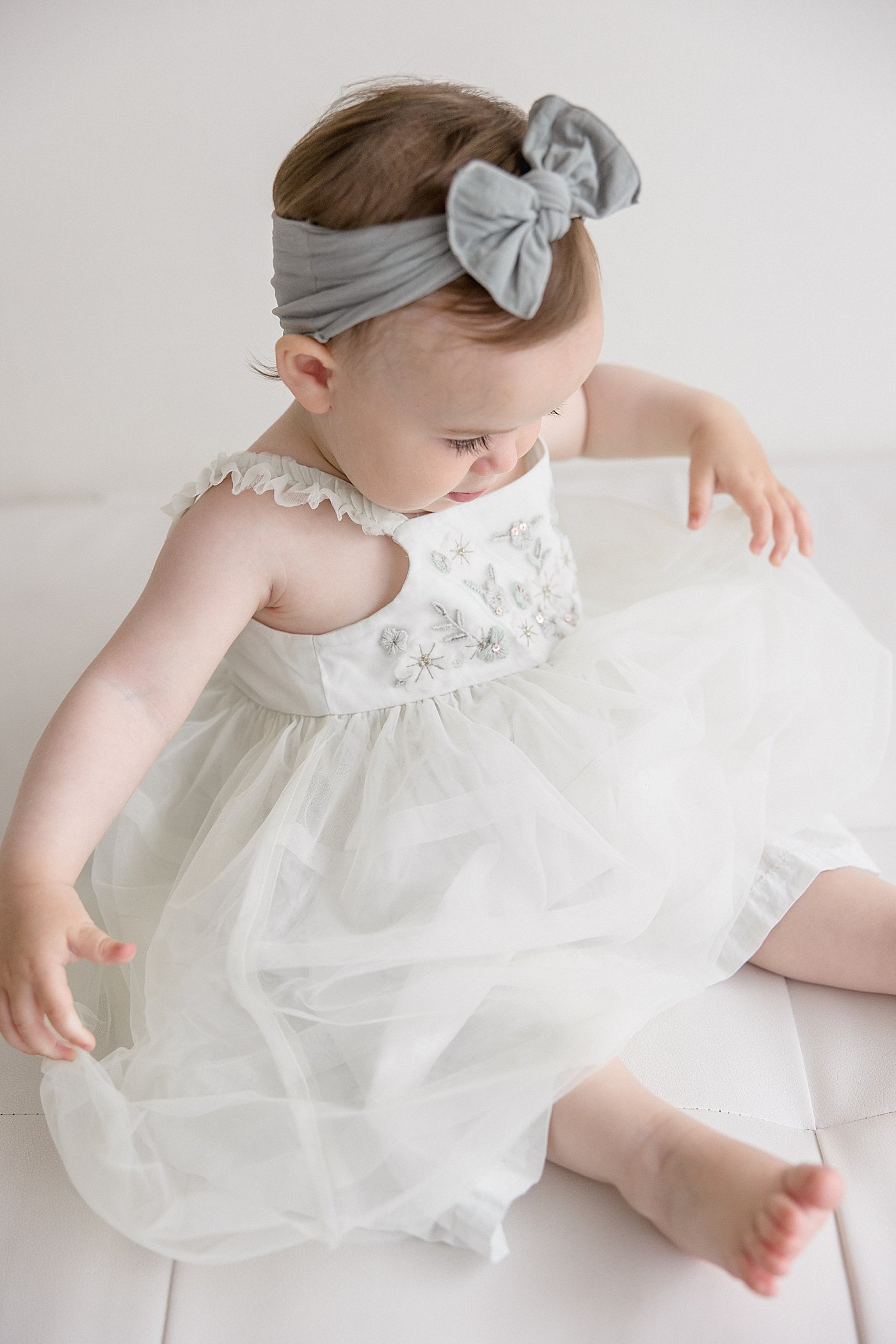 One Year Old Baby Girl Milestone Portraits | Ambre Williams Photography