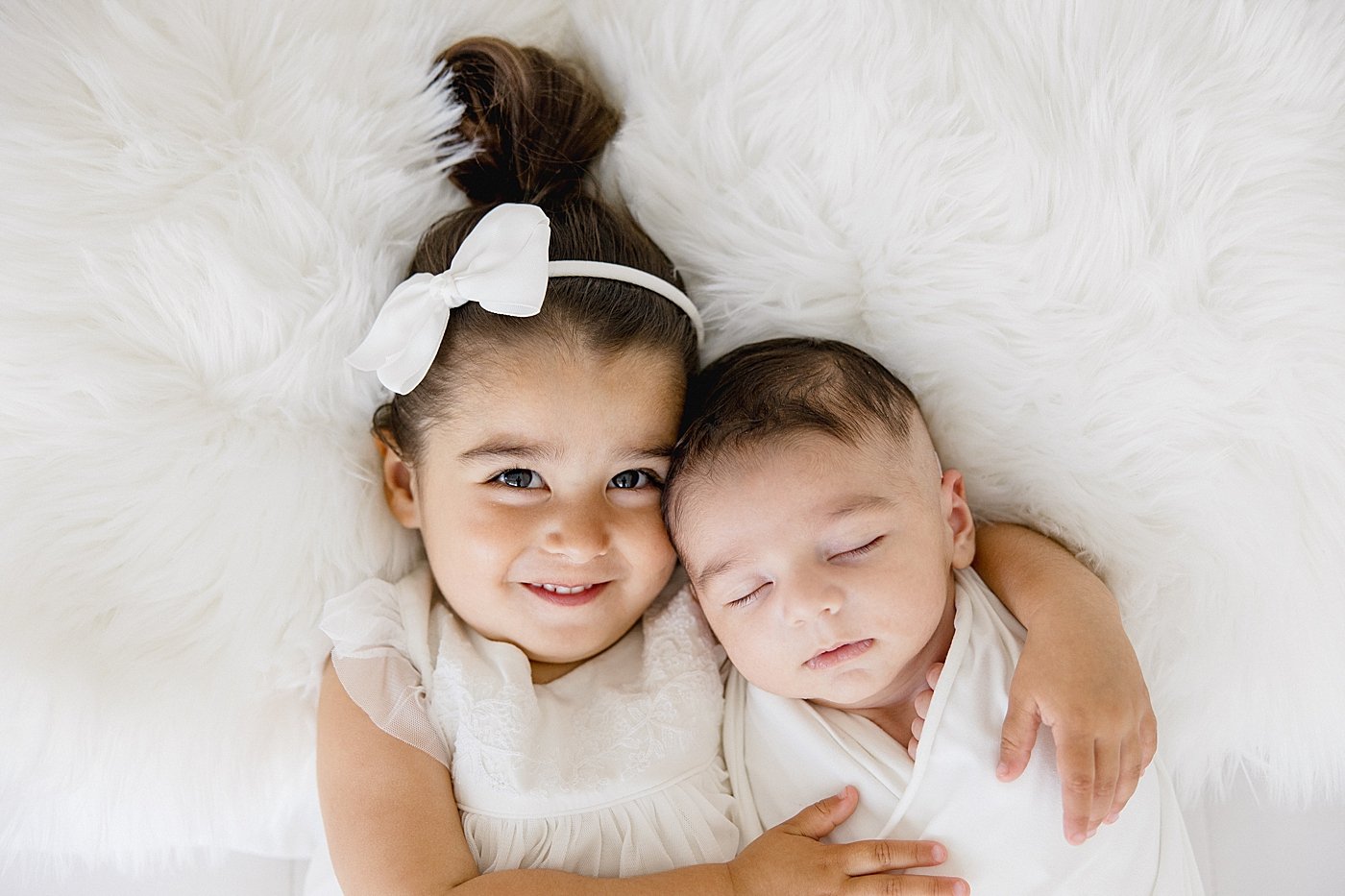 Baby Boy and Big Sister Newborn Session with Ambre Williams Photography
