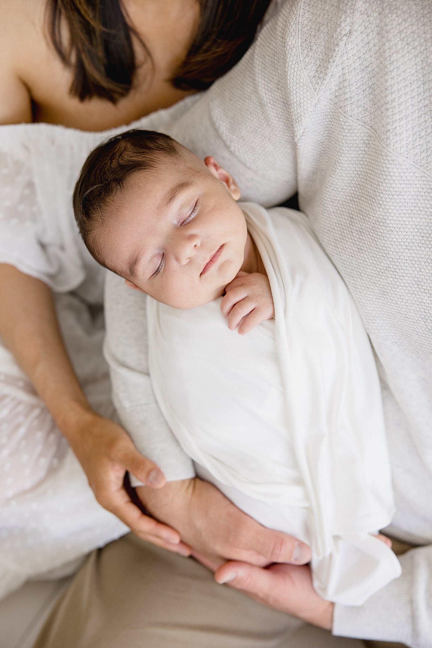 Baby Boy In Swaddle With Newport Beach Photographer | Ambre Williams Photography