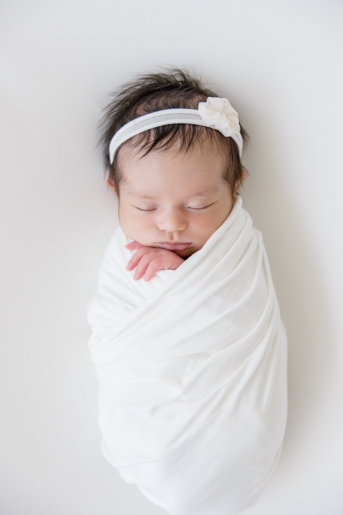 Newborn Baby Girl in Newport Beach Studio | Ambre Williams Photography