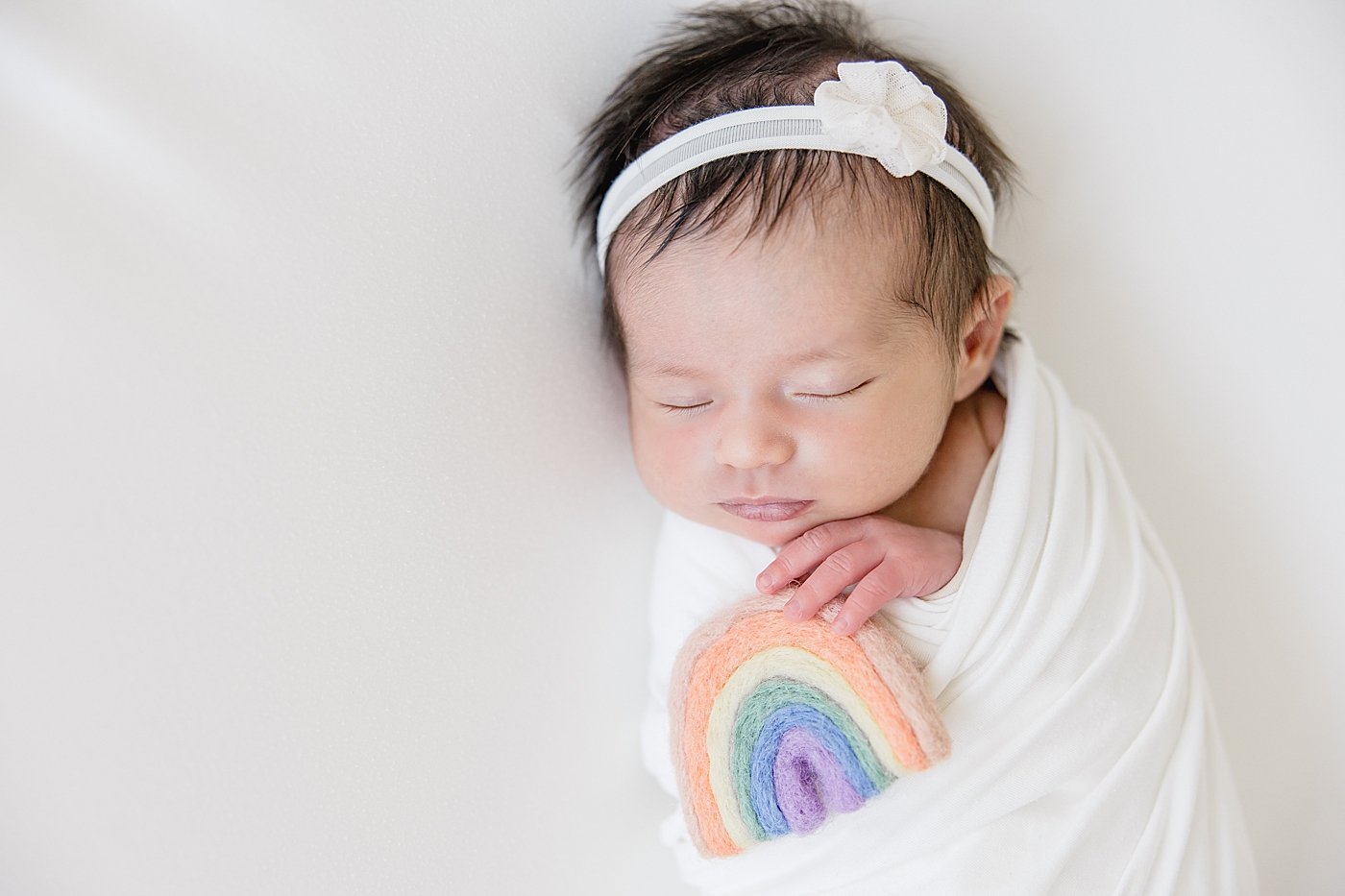 Rainbow Baby Girl Newborn Session with Ambre Williams Photography