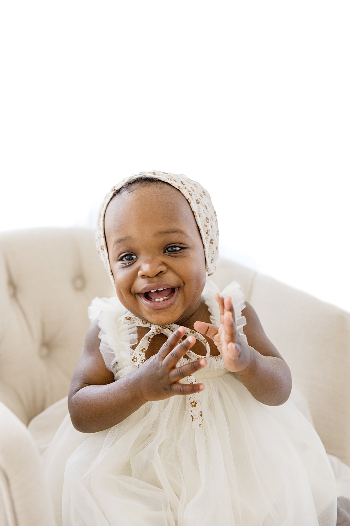 Baby Girl in Newport Beach Studio with Ambre Williams Photography