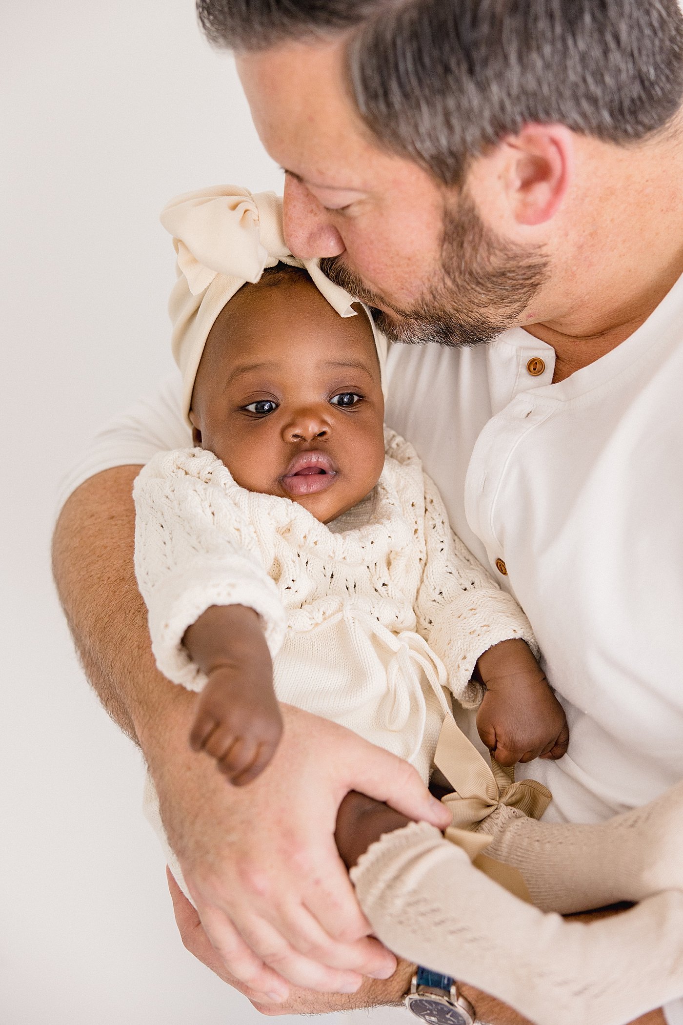 Dad and Baby Girl Milestone Session with Ambre Williams Photography