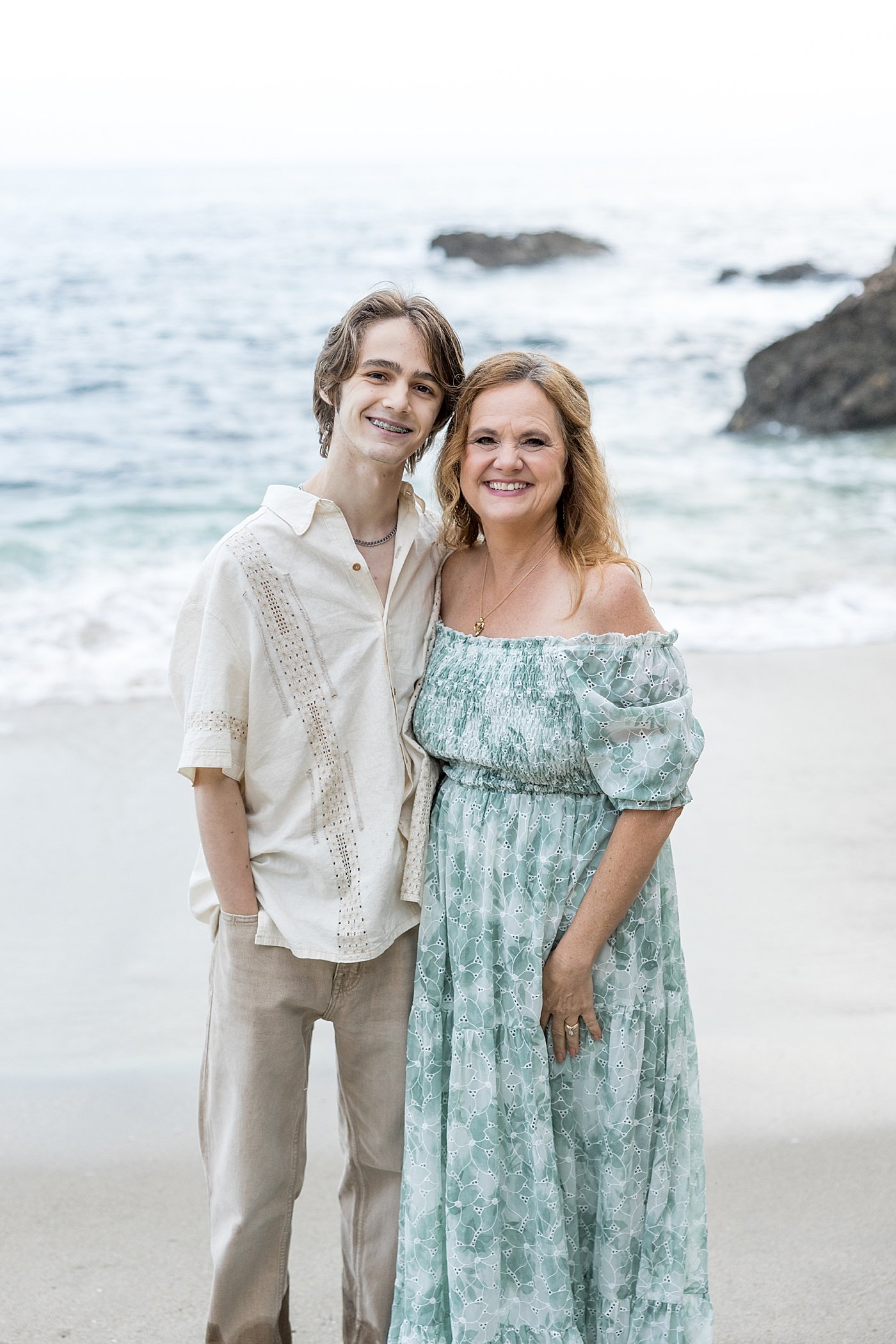 Mother and Son Beach Portraits in Laguna Beach | Ambre Williams Photography