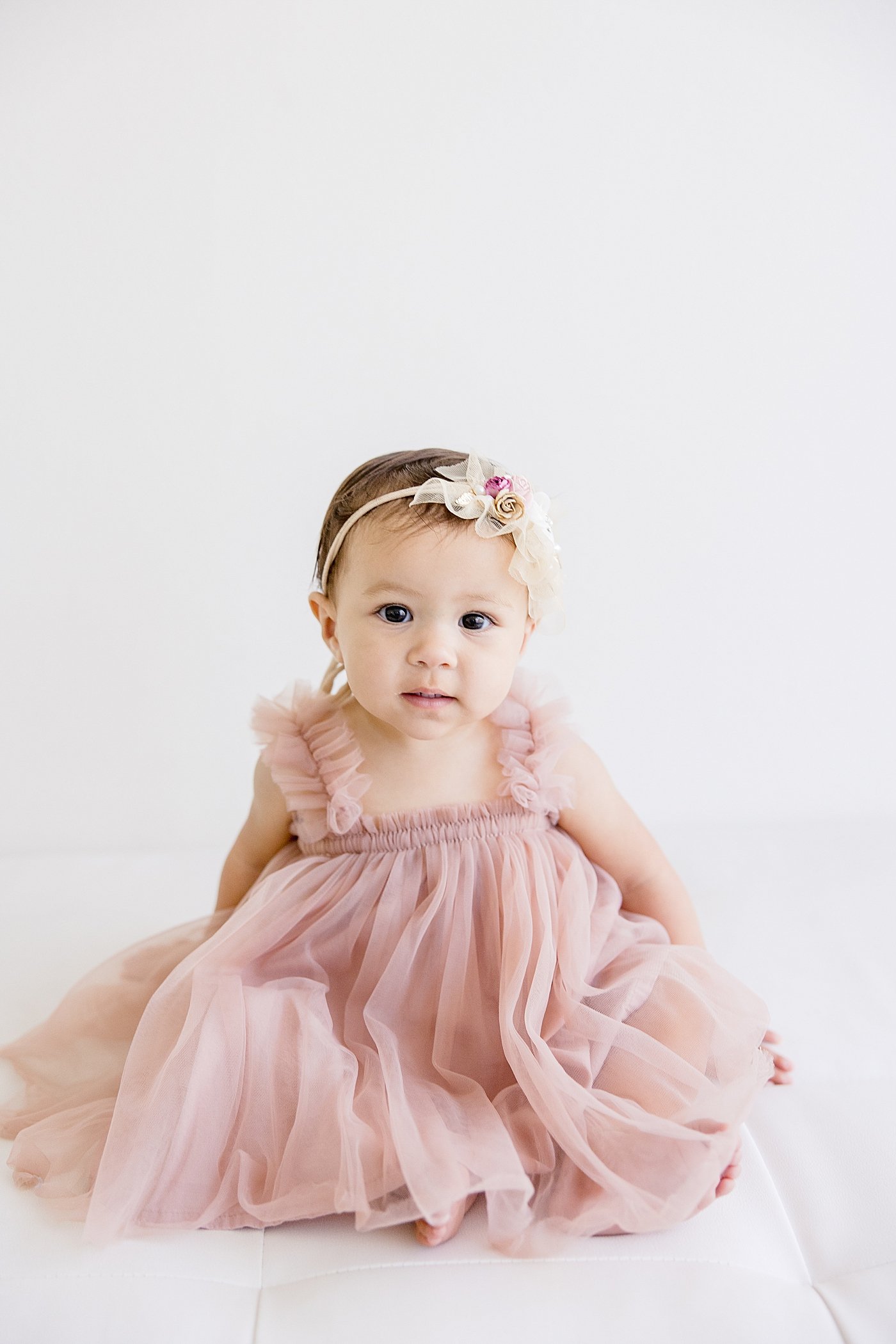 Baby Girl In Tulle Dress with Ambre Williams Photography