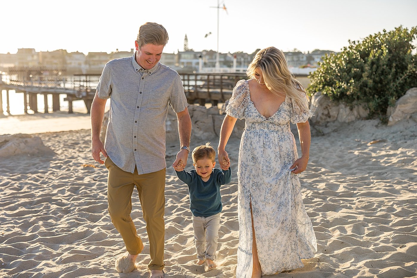 Newport Beach Sunset Family Session | Ambre Williams Photography