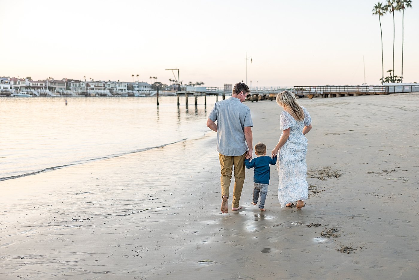 Sunset Family Beach Session with Ambre Williams Photography
