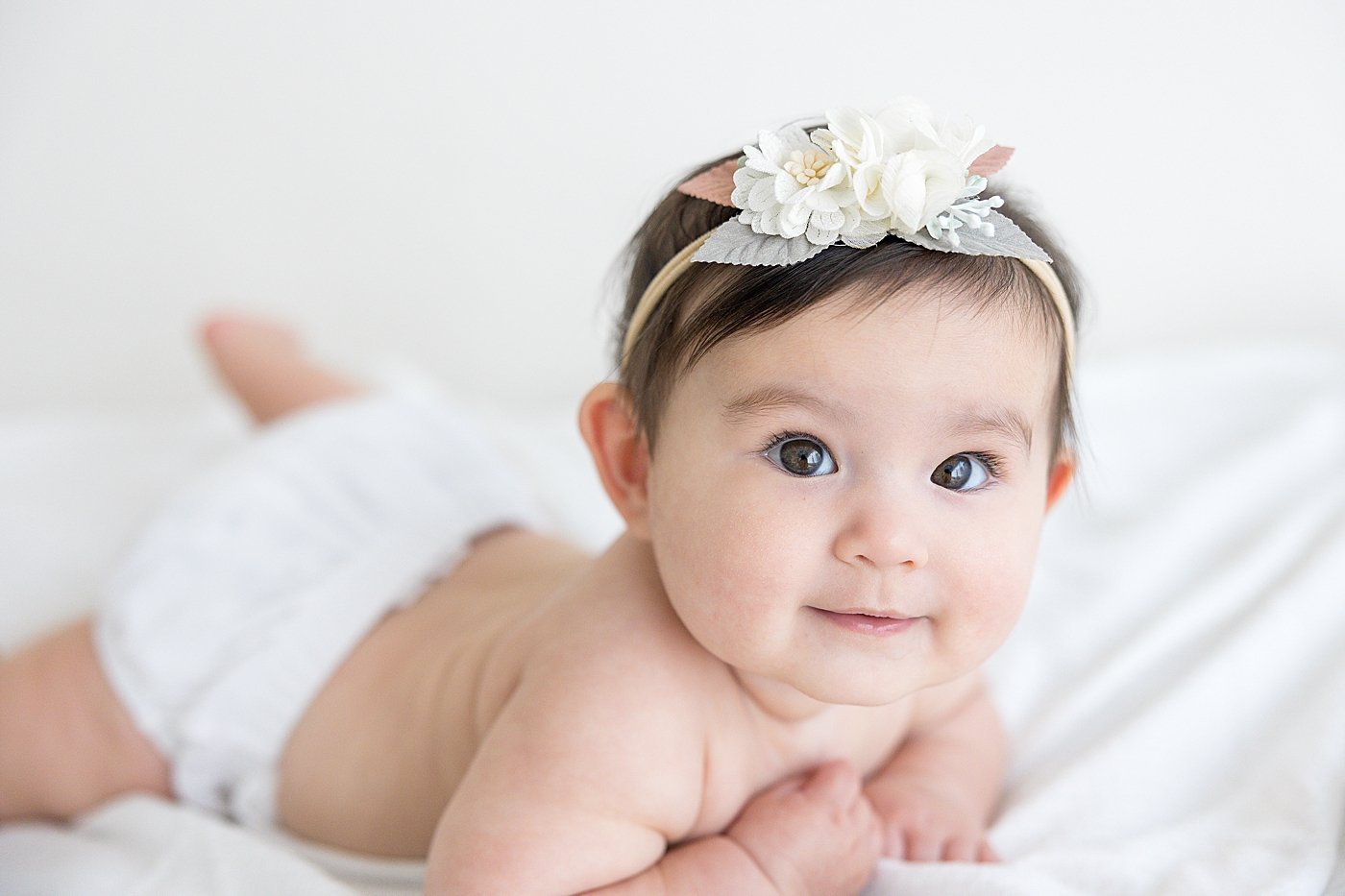 Six Month Baby Girl Milestone Session with Ambre Williams Photography