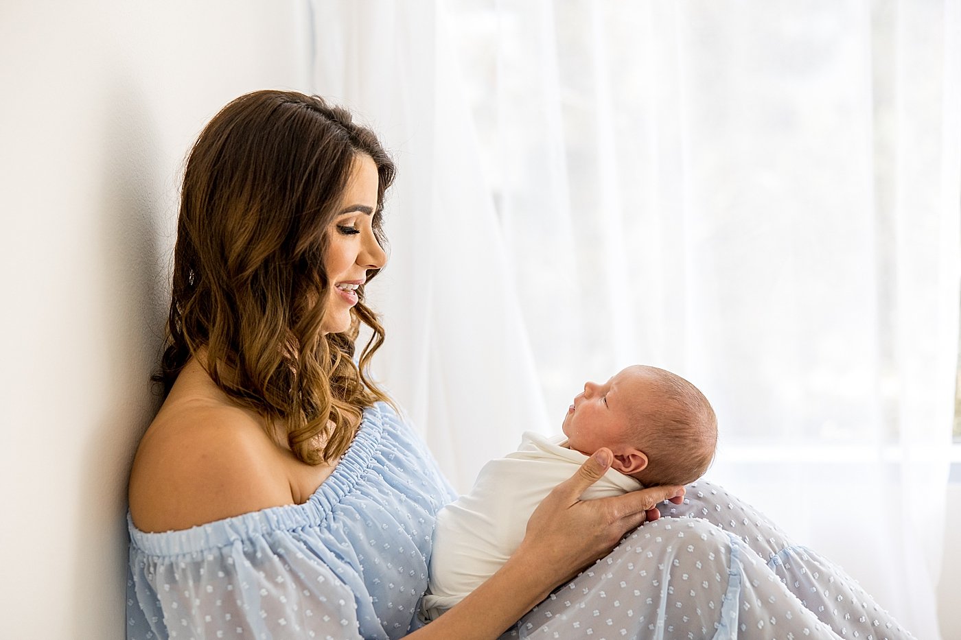 Baby Boy and Mom Newborn Portraits | Ambre Williams Photography