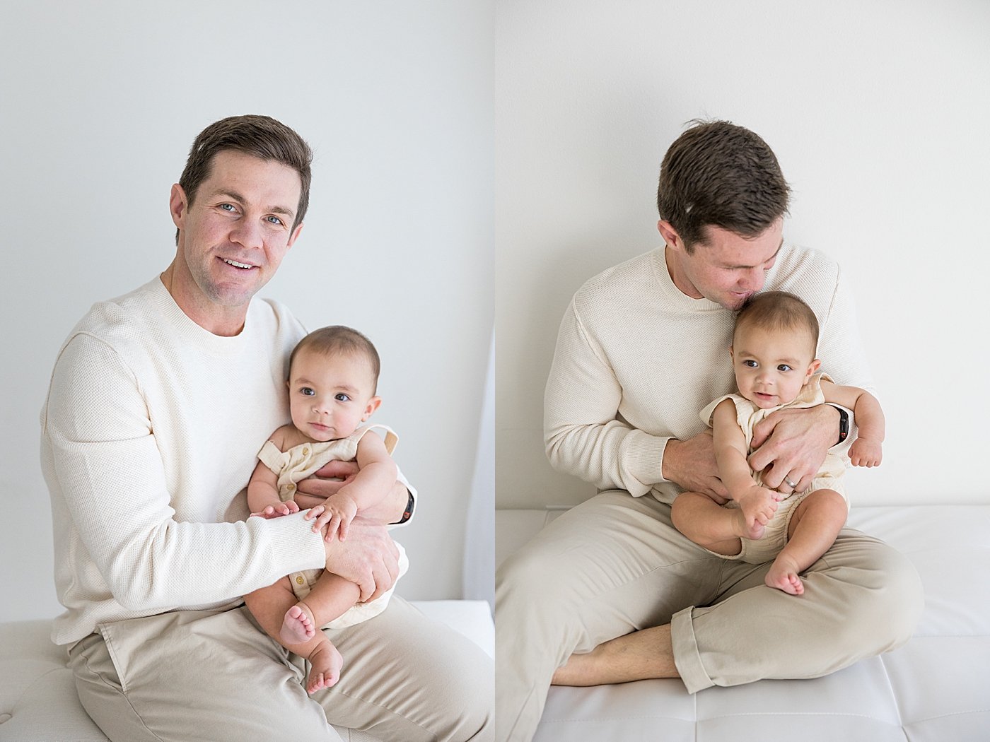 Baby Boy and Dad Milestone Portraits | Ambre Williams Photography
