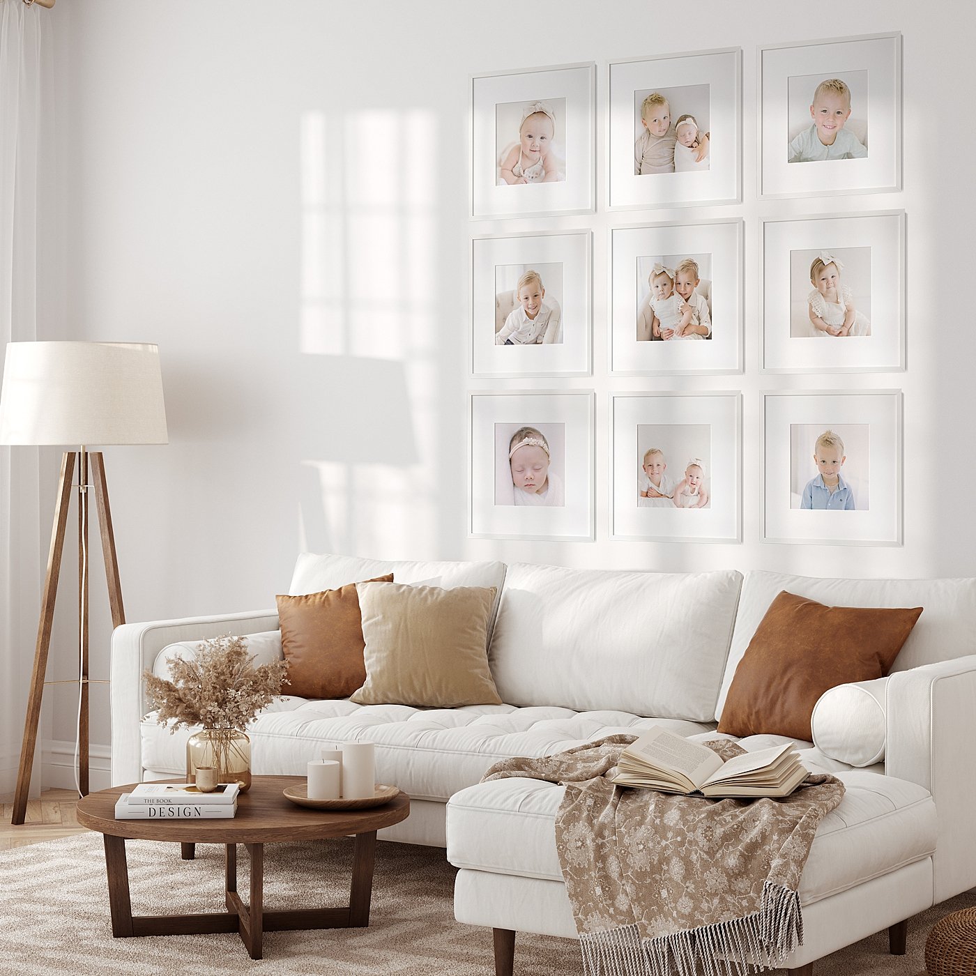 Family Portraits Displayed In Home with Newport Beach Photographer | Ambre Williams Photography