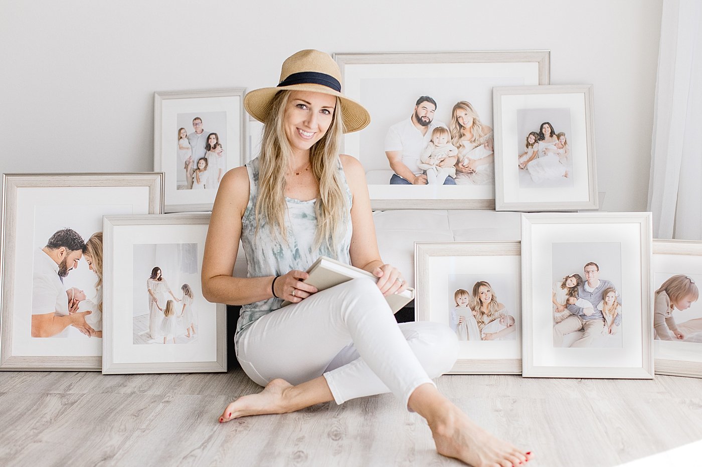 Custom Family Artwork in Newport Beach with Ambre Williams Photography