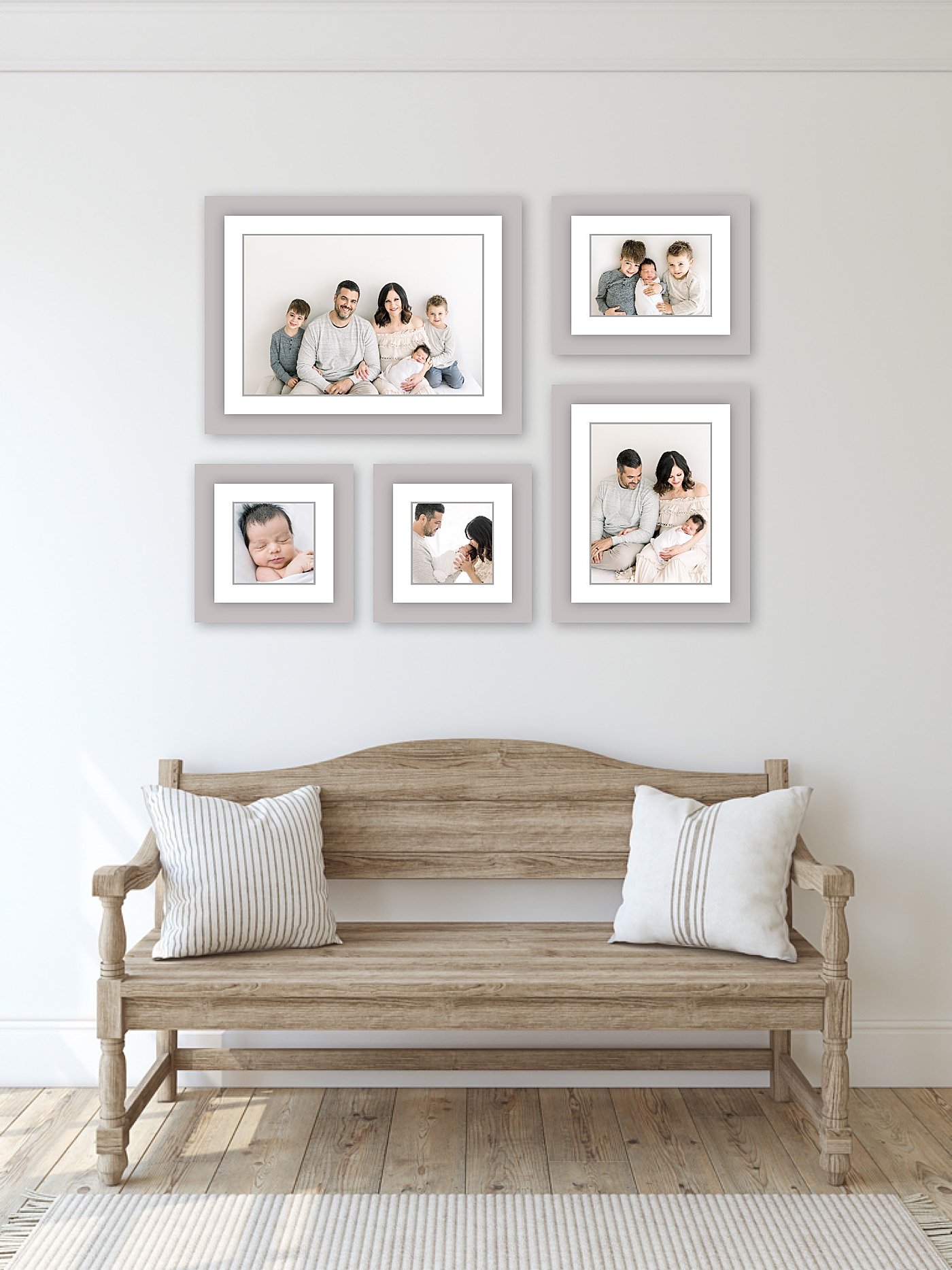 Family Portraits Displayed In Home | Ambre Williams Photography