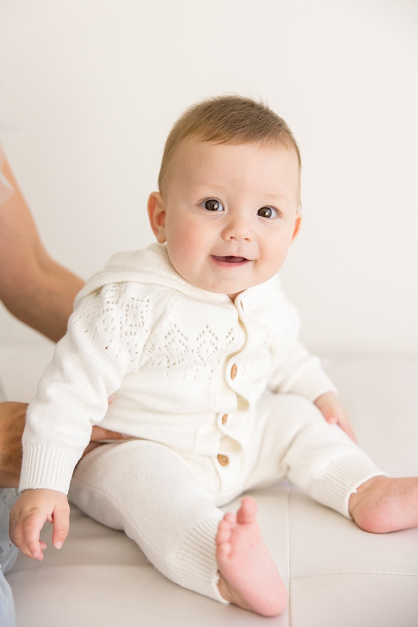 Newport Beach Studio 6 Month Sitter Session | Ambre Williams Photography