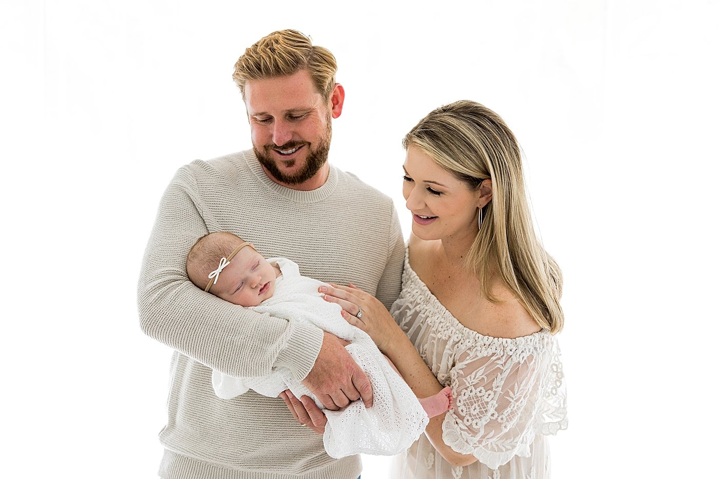 Proud Parents with Baby Girl Newborn Session | Ambre Williams Photography