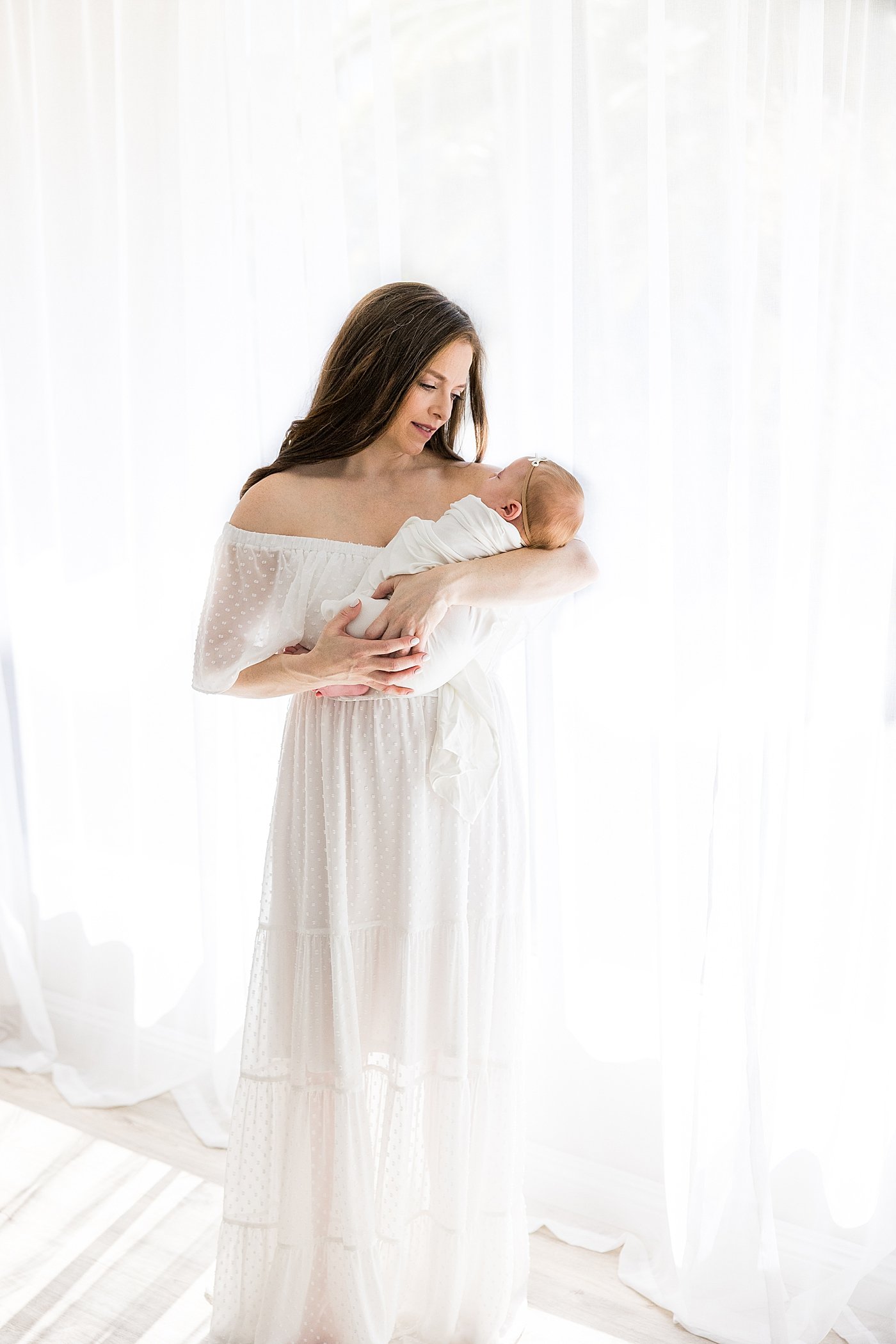 Mom and Baby Girl In Studio with Ambre Williams Photography