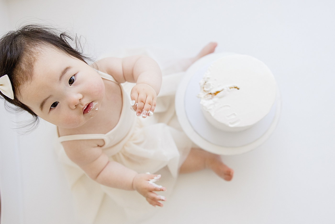 Timeless One Year Milestone Portraits And Cake Smash With Newport Beach Newborn And Family Photographer