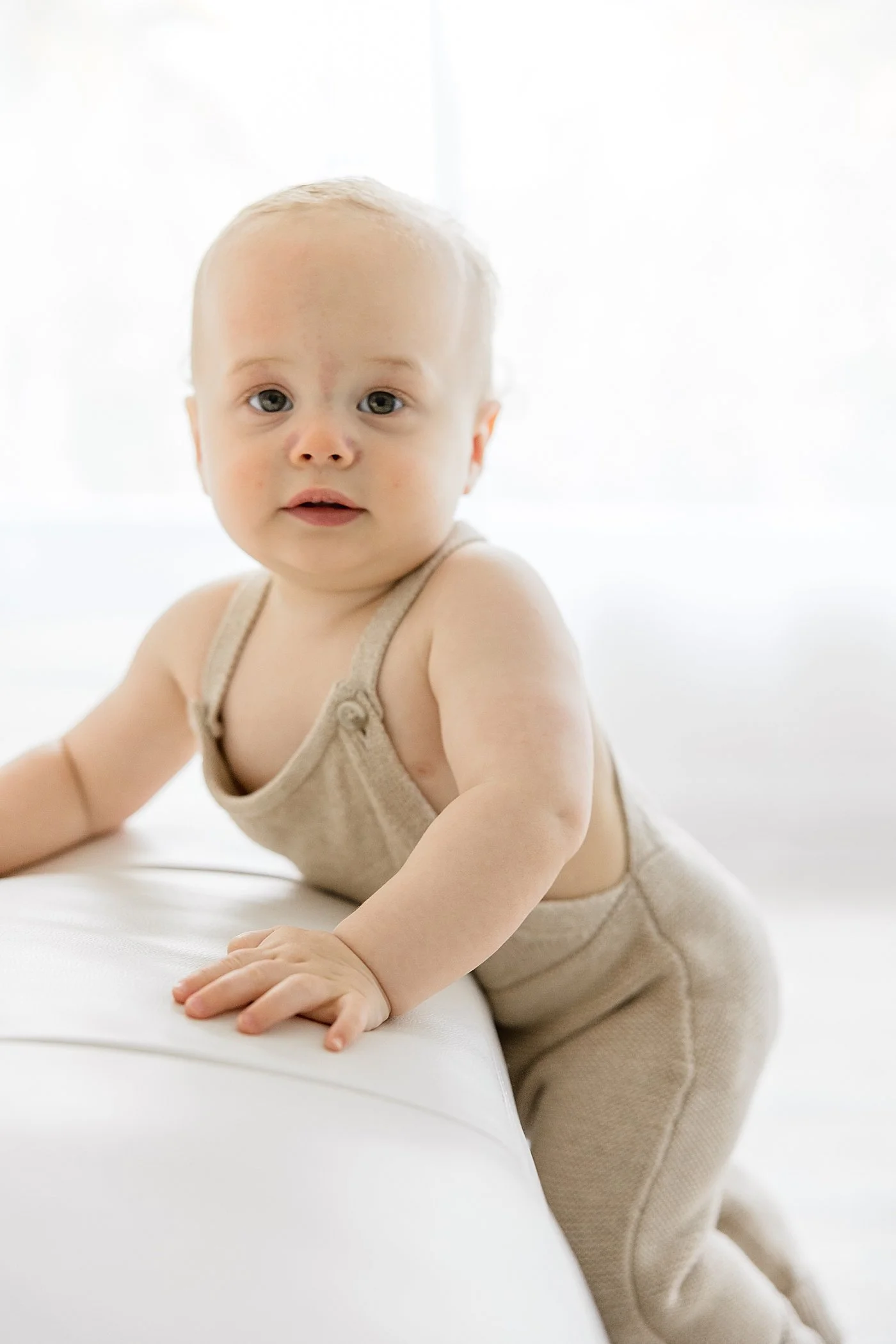 In Studio Baby Boy Milestone Session | Ambre Williams Photography